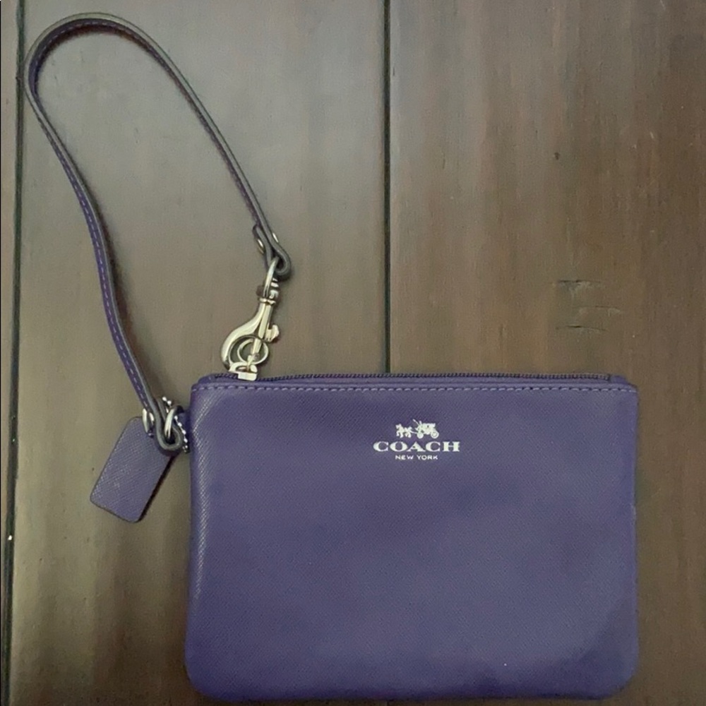 Purple Coach Wristlet